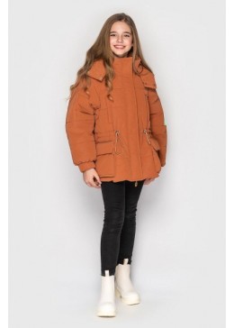 Cvetkov терракотовая зимняя куртка для девочки Айша